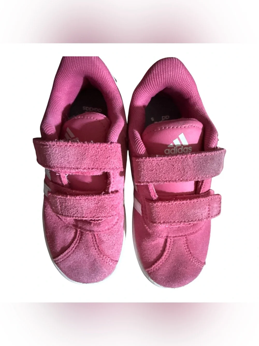Pink Adidas VL Court 3.0 children's sneakers Size 10K